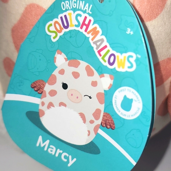 MARCY 🐷 🪽 FTM ☆ Flying Pig w Glitter Wings & Fur Original Squishmallow ☆ NWT ☆ - Picture 3 of 8